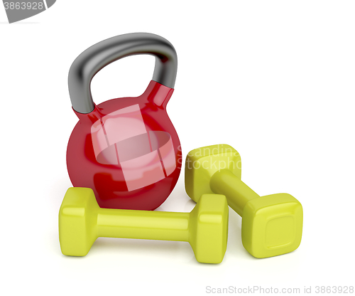 Image of Kettlebell and dumbbells