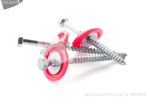 Image of Hexagonal threaded steel bolts or screws