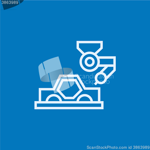 Image of Car production line icon.