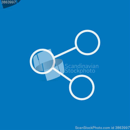 Image of Social network line icon.