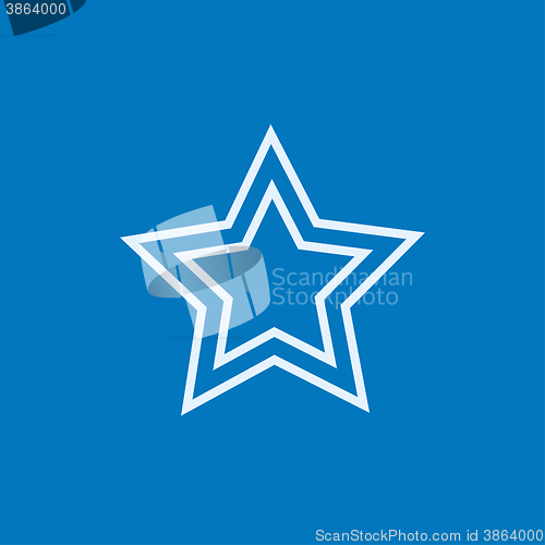 Image of Rating star line icon.