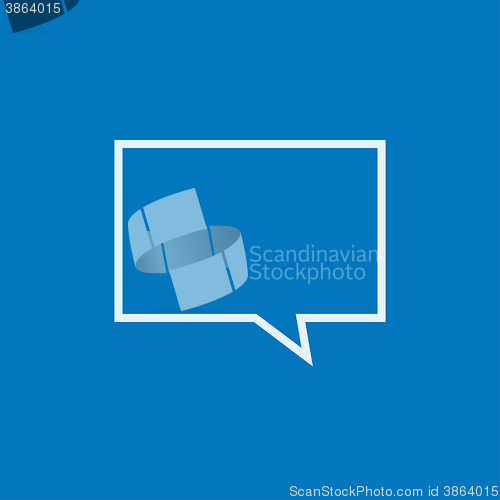 Image of Empty speech square line icon.