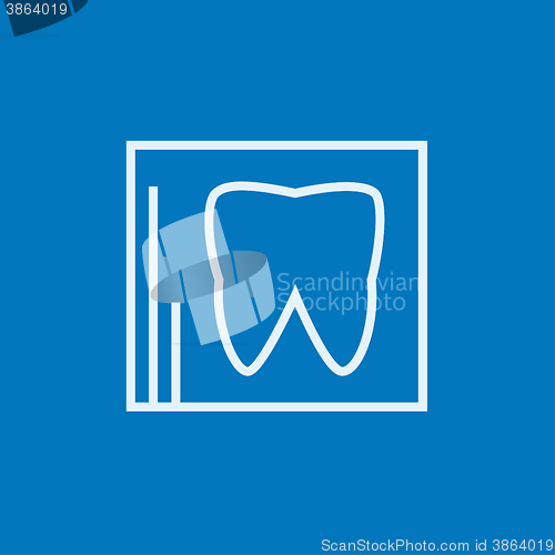 Image of X-ray of tooth line icon.