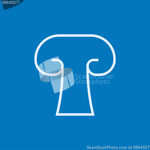 Image of Mushroom line icon.