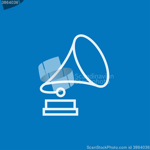 Image of Gramophone line icon.