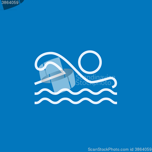 Image of Swimmer line icon.