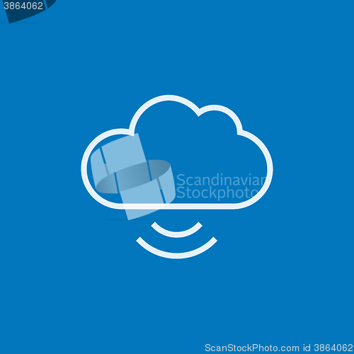 Image of Cloud computing line icon.