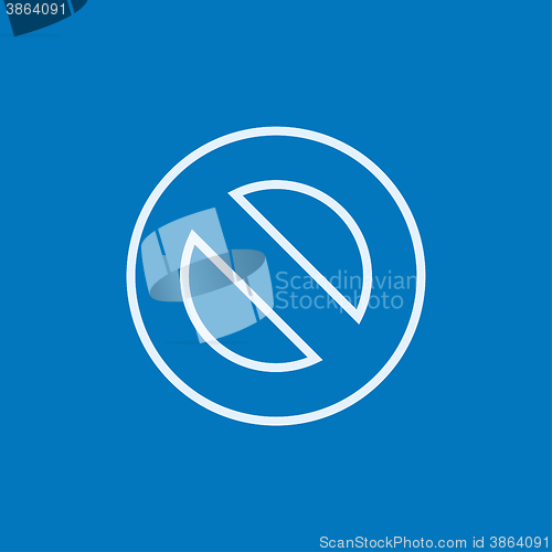 Image of Not allowed sign line icon.