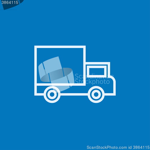 Image of Delivery van line icon.