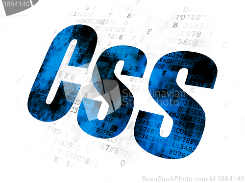 Image of Programming concept: Css on Digital background