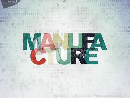 Image of Industry concept: Manufacture on Digital Paper background