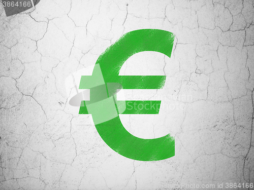 Image of Banking concept: Euro on wall background