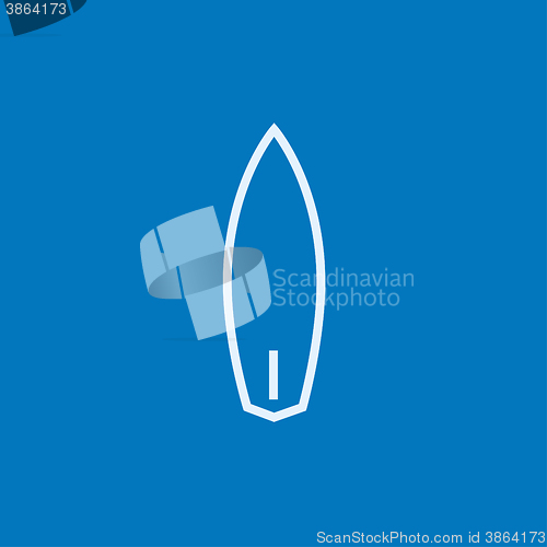 Image of Surfboard line icon.