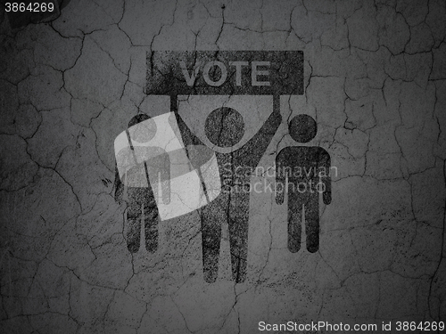 Image of Political concept: Election Campaign on grunge wall background