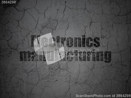 Image of Manufacuring concept: Electronics Manufacturing on grunge wall background