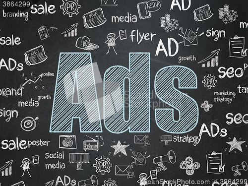 Image of Marketing concept: Ads on School board background