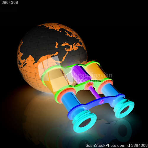 Image of binocular around earth