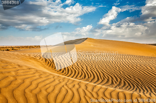 Image of Sand dunes in desert