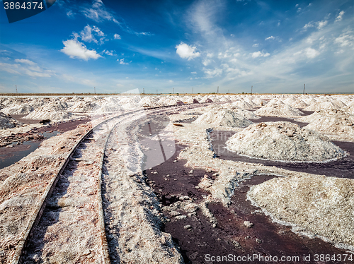 Image of Salt mine with rails