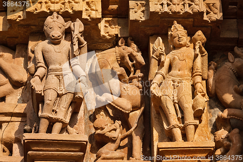 Image of Sculptures on Khajuraho temples