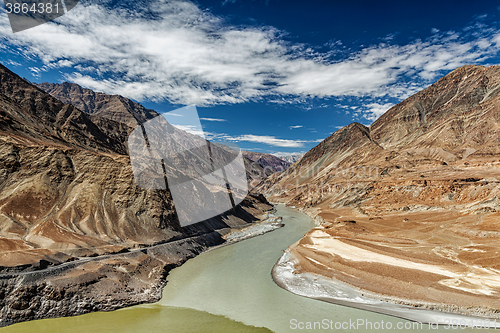 Image of Confluence of Indus and Zanskar Rivers, Ladakh