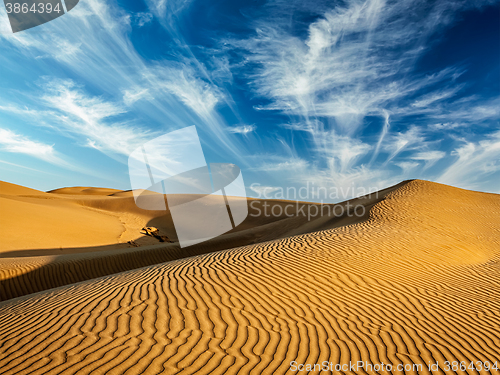 Image of Sand dunes in desert