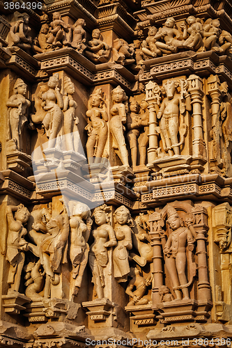 Image of Sculptures on Khajuraho temples