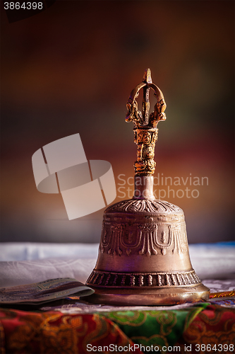 Image of Religious bell in Buddhist monastery