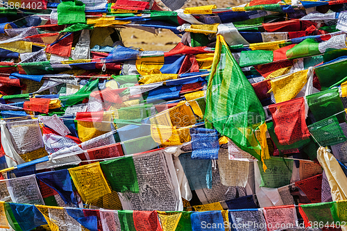 Image of Buddhist prayer flags lungta