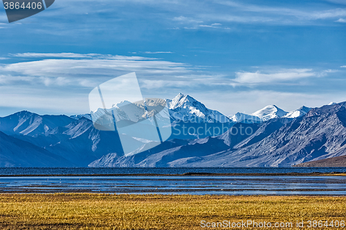 Image of Himalayan lake Tso Moriri in Himalayas, Ladakh