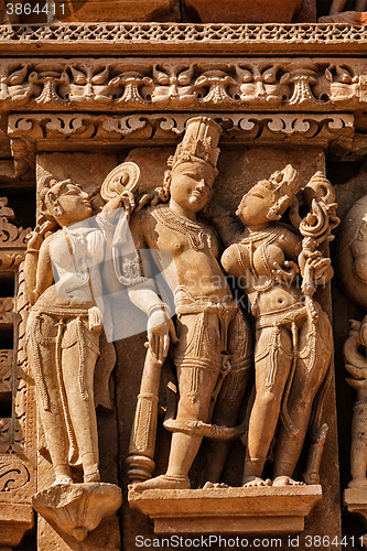 Image of Sculptures on Khajuraho temples