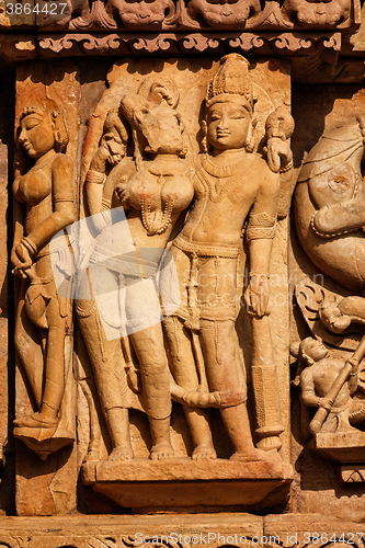 Image of Sculptures on Adinath Jain Temple, Khajuraho