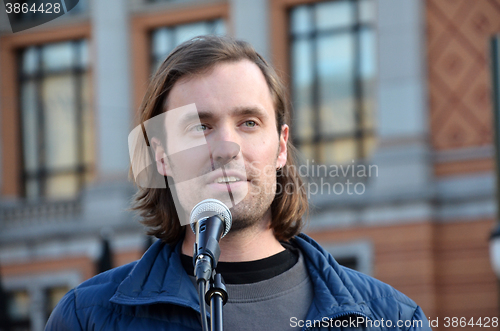Image of Norwegian activist Petter Slaatrem Titland (Attac)