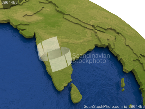 Image of Indian subcontinent on Earth