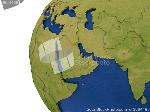 Image of Middle East region on Earth