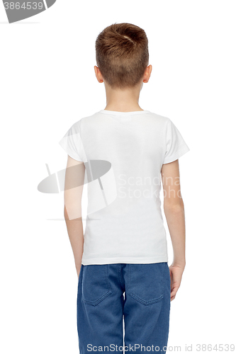 Image of boy in white t-shirt and jeans