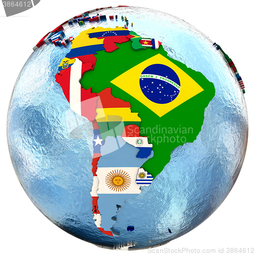 Image of Political south America map