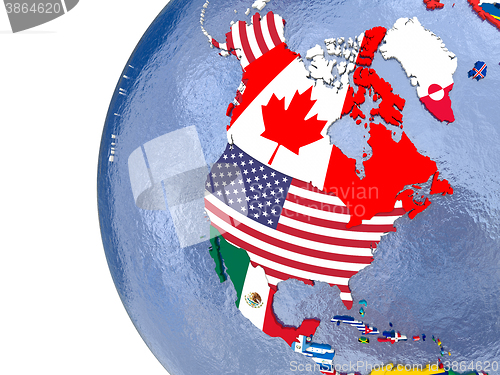 Image of Political north America map