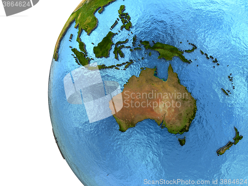 Image of Australasian continent on Earth