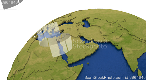 Image of Middle East region on Earth