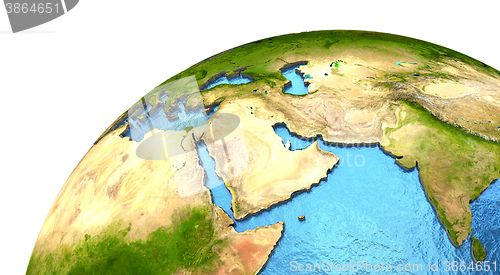 Image of Middle East region on Earth