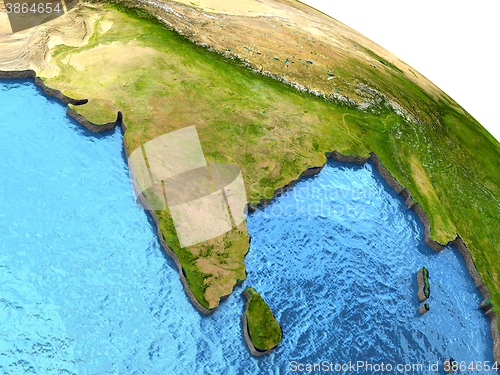 Image of Indian subcontinent on Earth