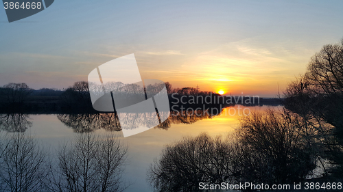Image of Sunset on the river
