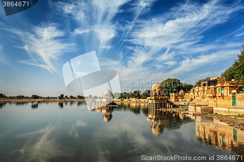 Image of Indian landmark Gadi Sagar in Rajasthan