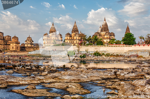 Image of Royal cenotaphs of Orchha,  Madhya Pradesh, India