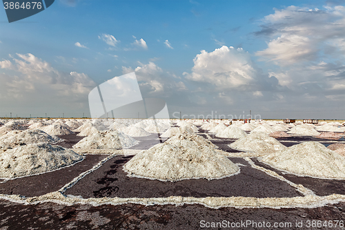 Image of Salt mine at lake