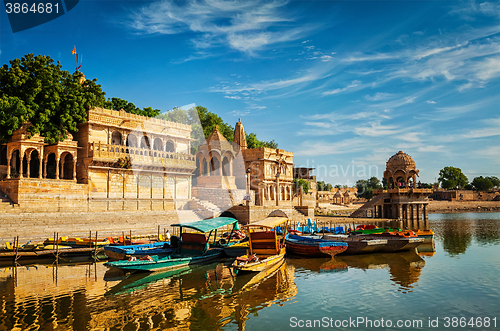 Image of Indian landmark Gadi Sagar in Rajasthan