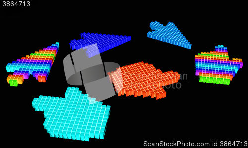 Image of Set of Link selection computer mouse cursor