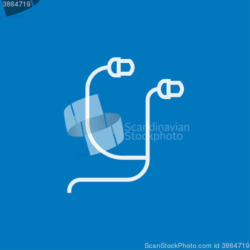 Image of Earphone line icon.