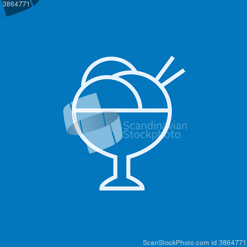 Image of Cup of an ice cream line icon.